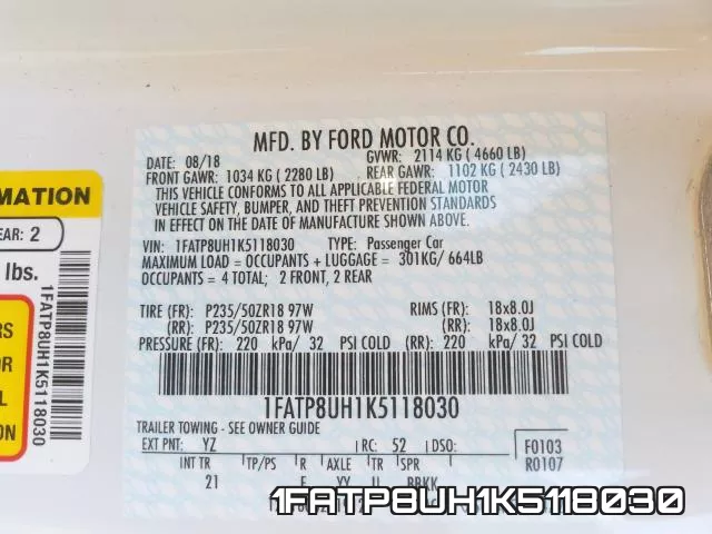 1FATP8UH1K5118030 фото 2