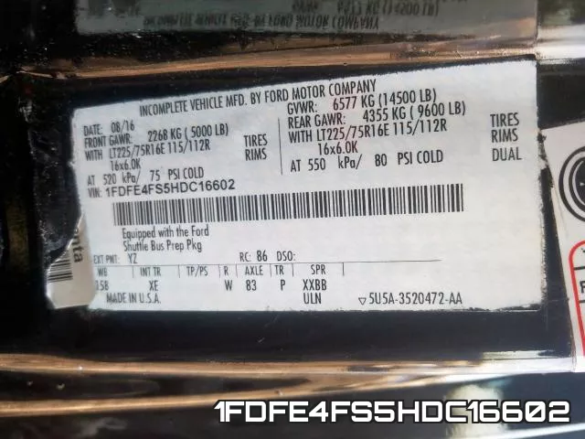 1FDFE4FS5HDC16602 фото 2