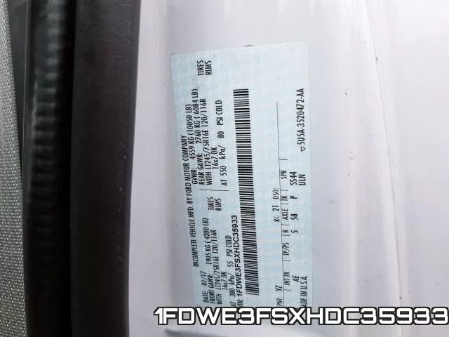 1FDWE3FSXHDC35933 фото 2