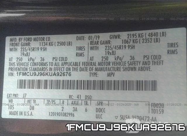 1FMCU9J96KUA92676 фото 10