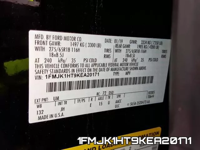 1FMJK1HT9KEA20171 фото 2