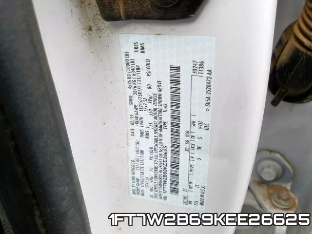 1FT7W2B69KEE26625 фото 2