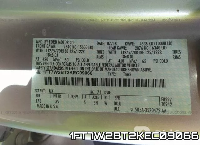 1FT7W2BT2KEC09066 фото 10