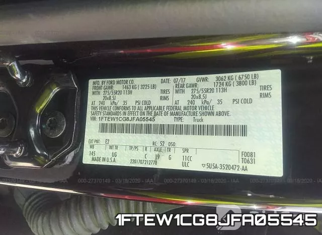 1FTEW1CG8JFA05545 фото 10