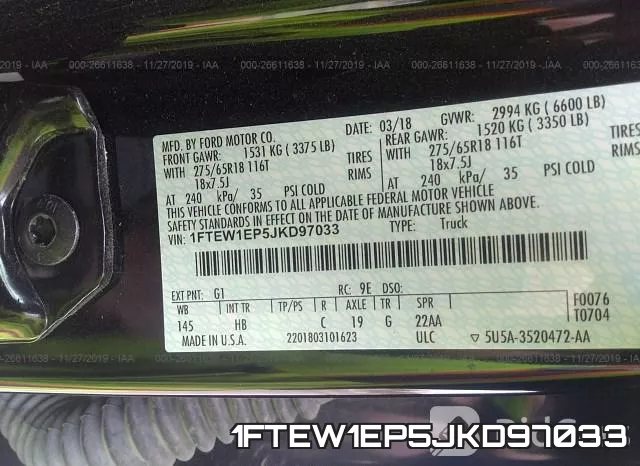 1FTEW1EP5JKD97033 фото 10