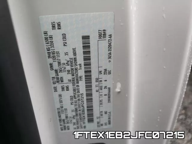 1FTEX1EB2JFC07215 фото 2