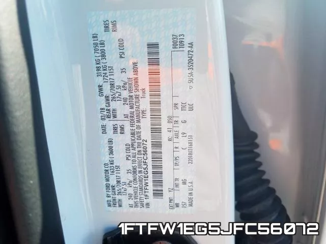 1FTFW1EG5JFC56072 фото 2