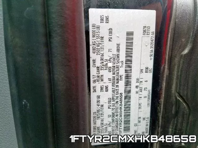 1FTYR2CMXHKB48658 фото 2