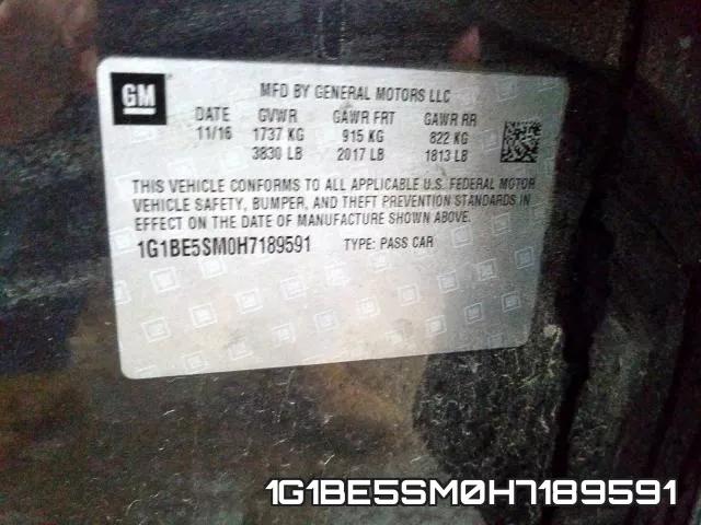 1G1BE5SM0H7189591 фото 2