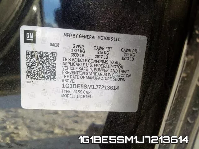 1G1BE5SM1J7213614 фото 2