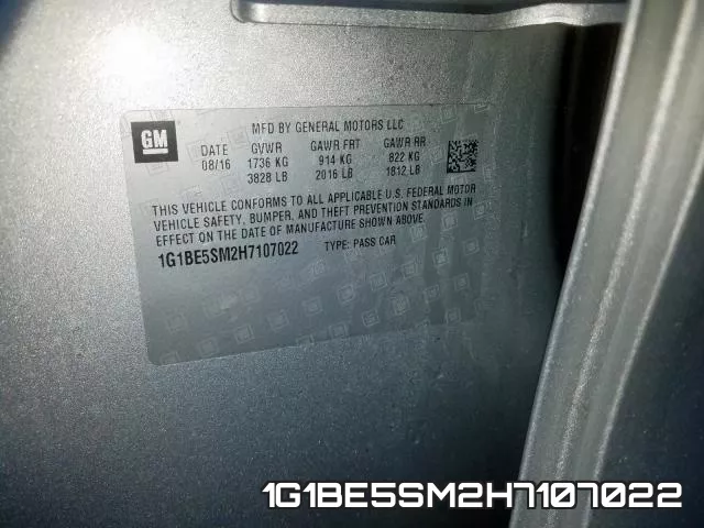 1G1BE5SM2H7107022 фото 2