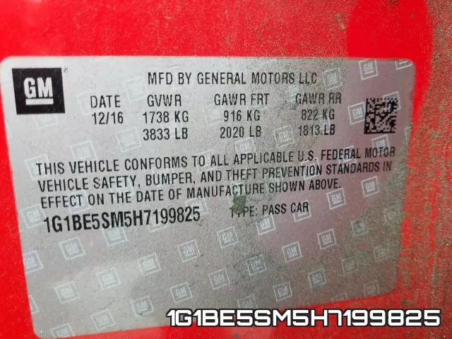 1G1BE5SM5H7199825 фото 2