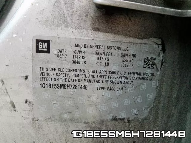 1G1BE5SM6H7281448 фото 2