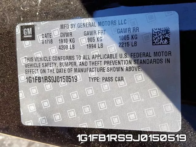 1G1FB1RS9J0150519 фото 2
