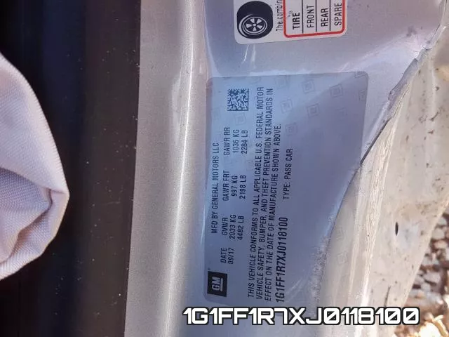 1G1FF1R7XJ0118100 фото 2