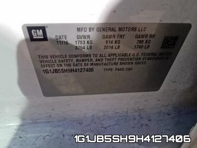 1G1JB5SH9H4127406 фото 2