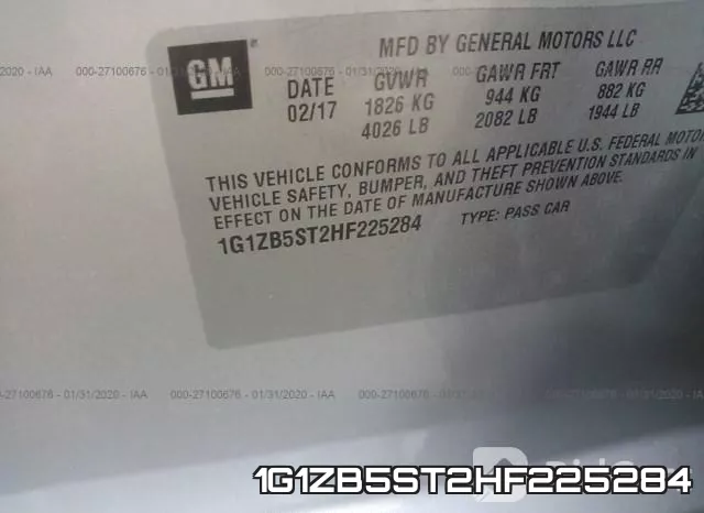 1G1ZB5ST2HF225284 фото 10