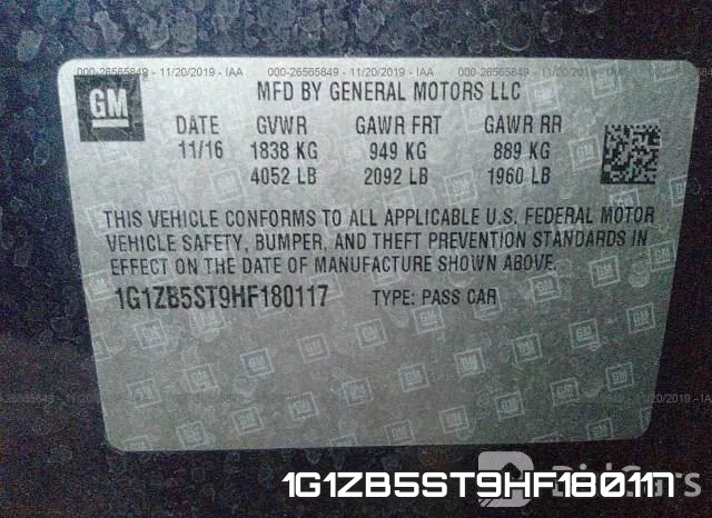 1G1ZB5ST9HF180117 фото 10
