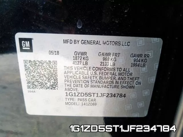 1G1ZD5ST1JF234784 фото 2