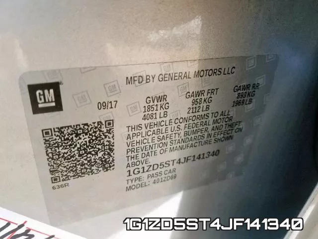 1G1ZD5ST4JF141340 фото 2