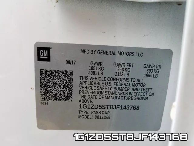 1G1ZD5ST8JF143768 фото 2