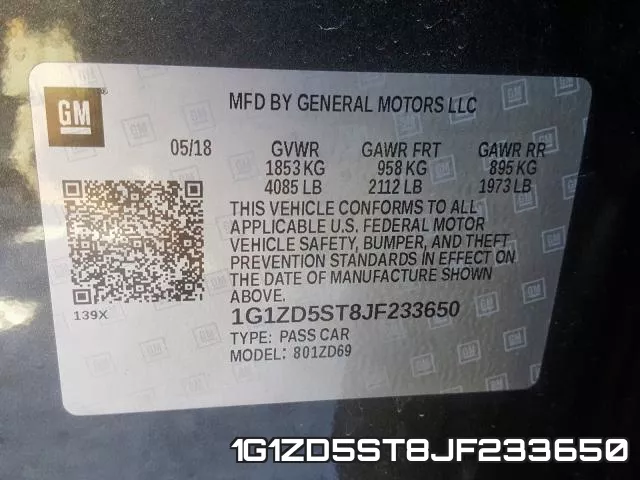 1G1ZD5ST8JF233650 фото 2
