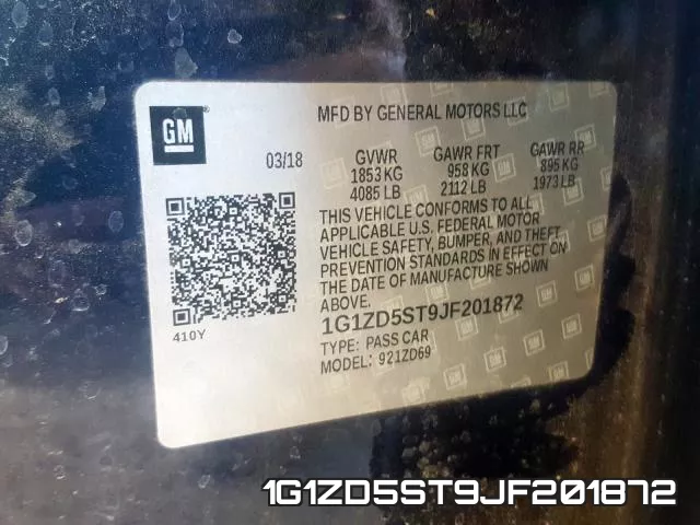 1G1ZD5ST9JF201872 фото 2