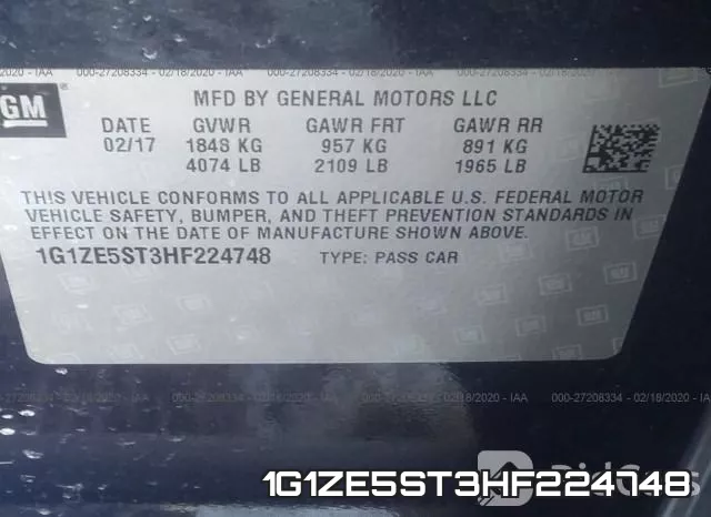 1G1ZE5ST3HF224748 фото 10
