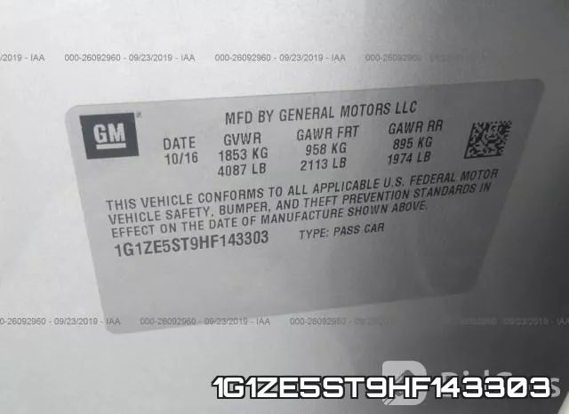 1G1ZE5ST9HF143303 фото 10