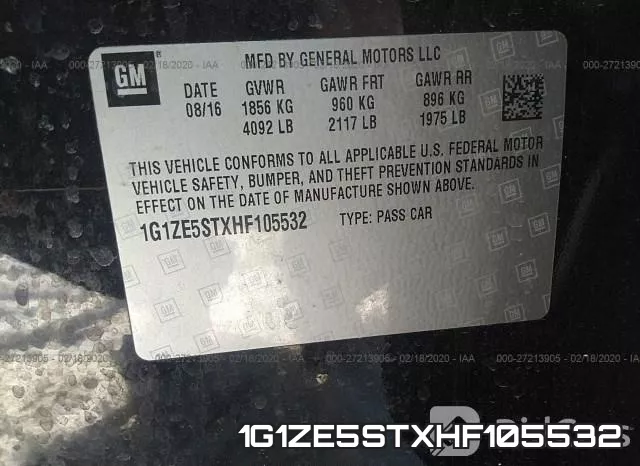 1G1ZE5STXHF105532 фото 10