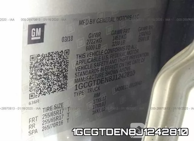 1GCGTDEN8J1242810 фото 10