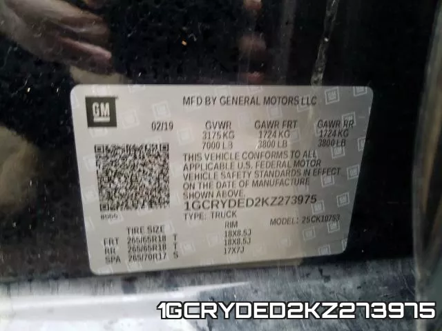 1GCRYDED2KZ273975 фото 2