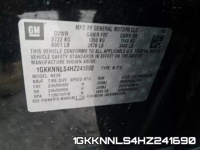 1GKKNNLS4HZ241690 фото 2