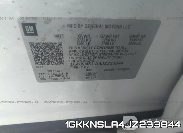 1GKKNSLA4JZ233844 фото 10