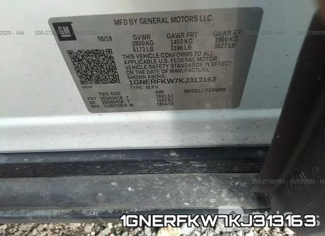 1GNERFKW7KJ313163 фото 10