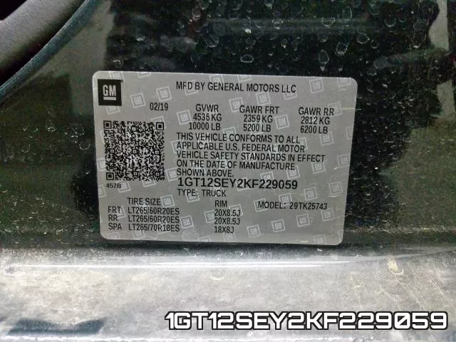 1GT12SEY2KF229059 фото 2