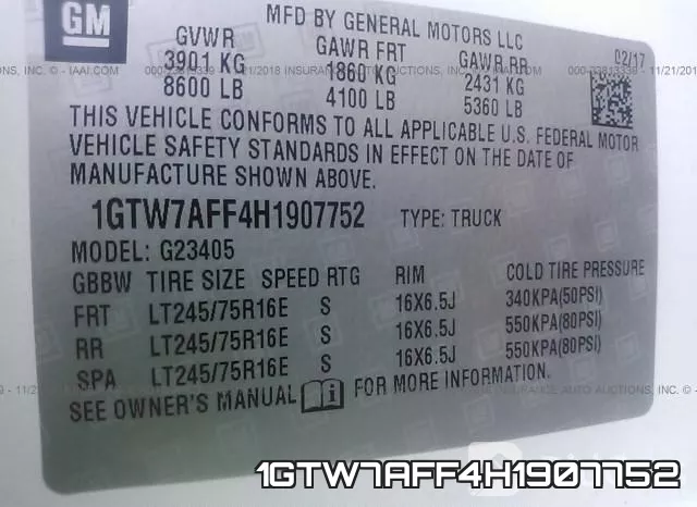 1GTW7AFF4H1907752 фото 10