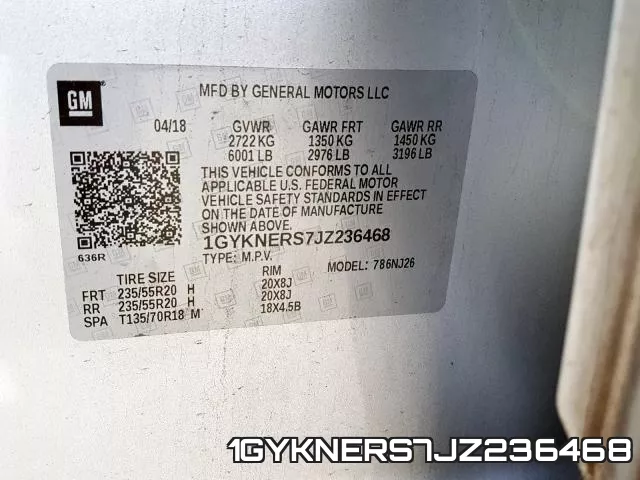 1GYKNERS7JZ236468 фото 2