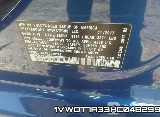 1VWDT7A33HC048299 фото 10