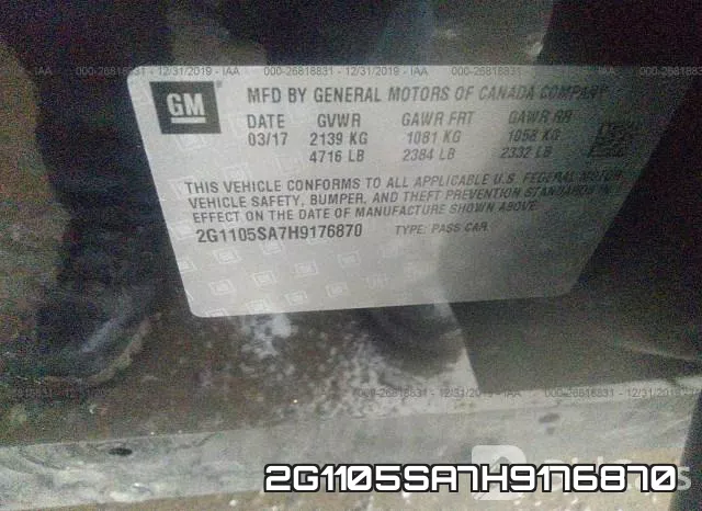 2G1105SA7H9176870 фото 10