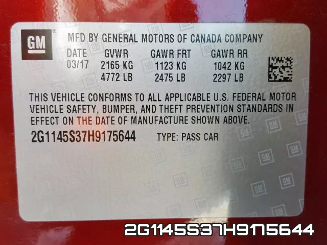2G1145S37H9175644 фото 2