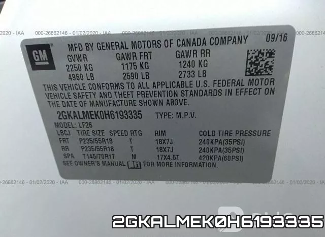 2GKALMEK0H6193335 фото 10