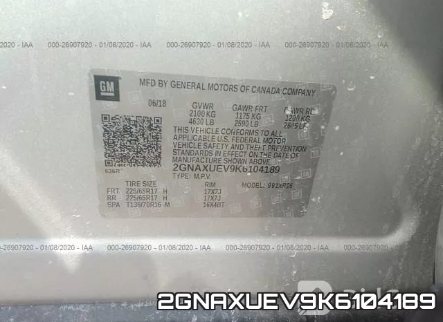 2GNAXUEV9K6104189 фото 10