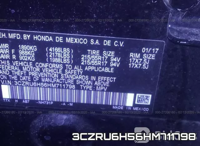 3CZRU6H56HM711798 фото 10