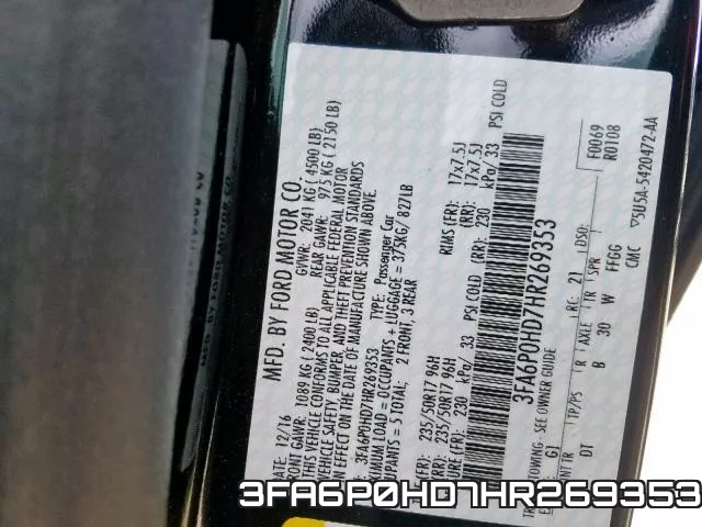 3FA6P0HD7HR269353 фото 2