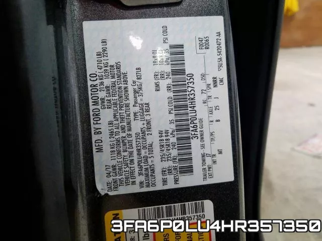 3FA6P0LU4HR357350 фото 2