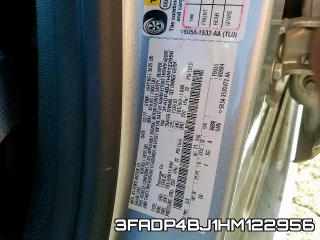 3FADP4BJ1HM122956 фото 2