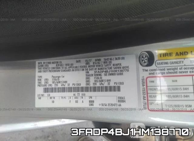 3FADP4BJ1HM138770 фото 10