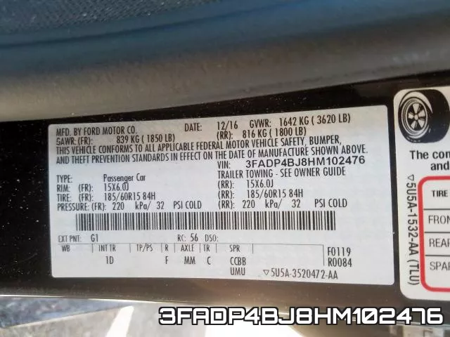 3FADP4BJ8HM102476 фото 2