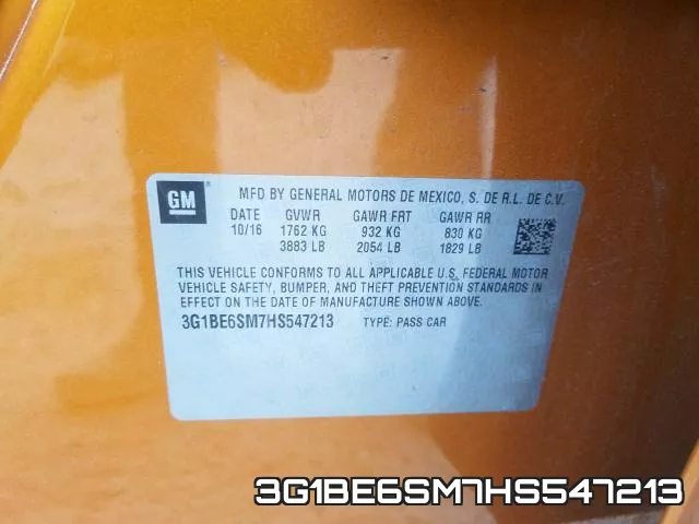 3G1BE6SM7HS547213 фото 2